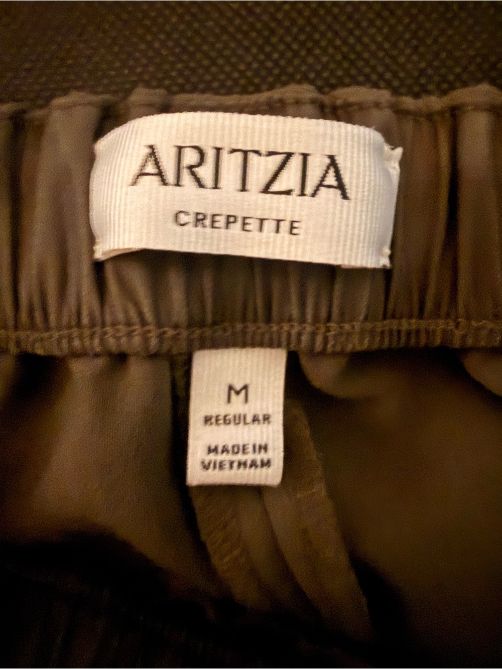 Aritzia Crepette Lodge Pants Dark Olive